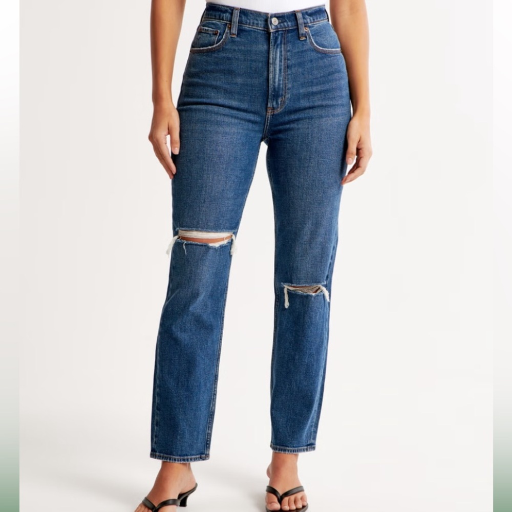 Abercrombie curve love ankle straight jeans